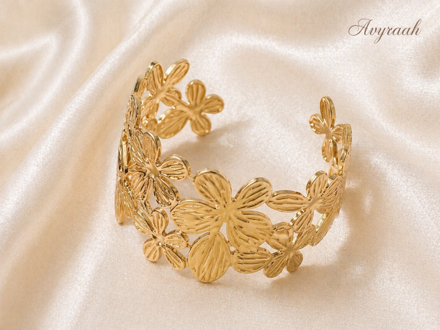Floral Bloom Statement Cuff