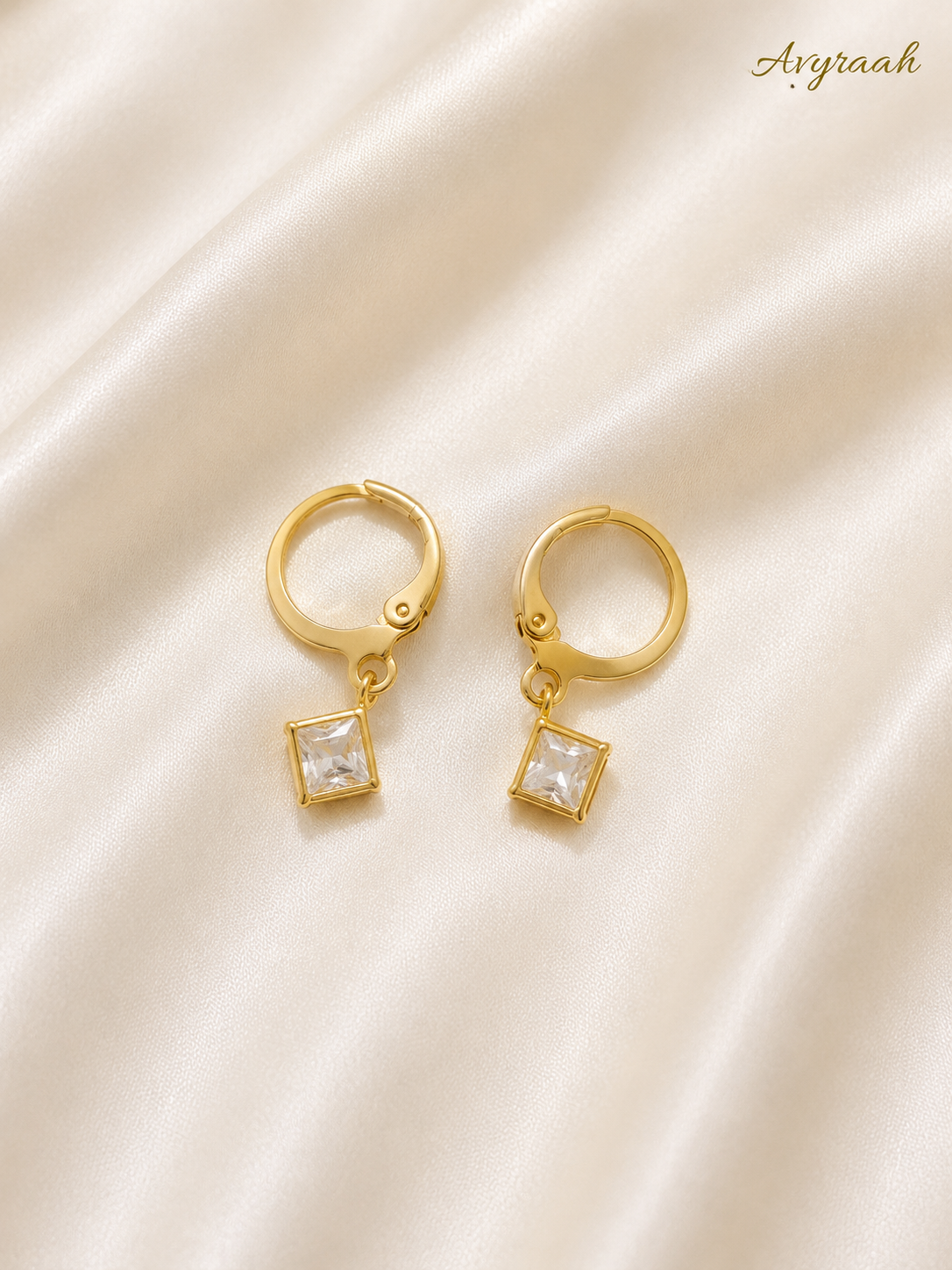 Celeste White Drop Earrings