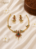 Parrot Brass Statement Necklace Set