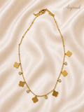 Clover Charm Drop Necklace