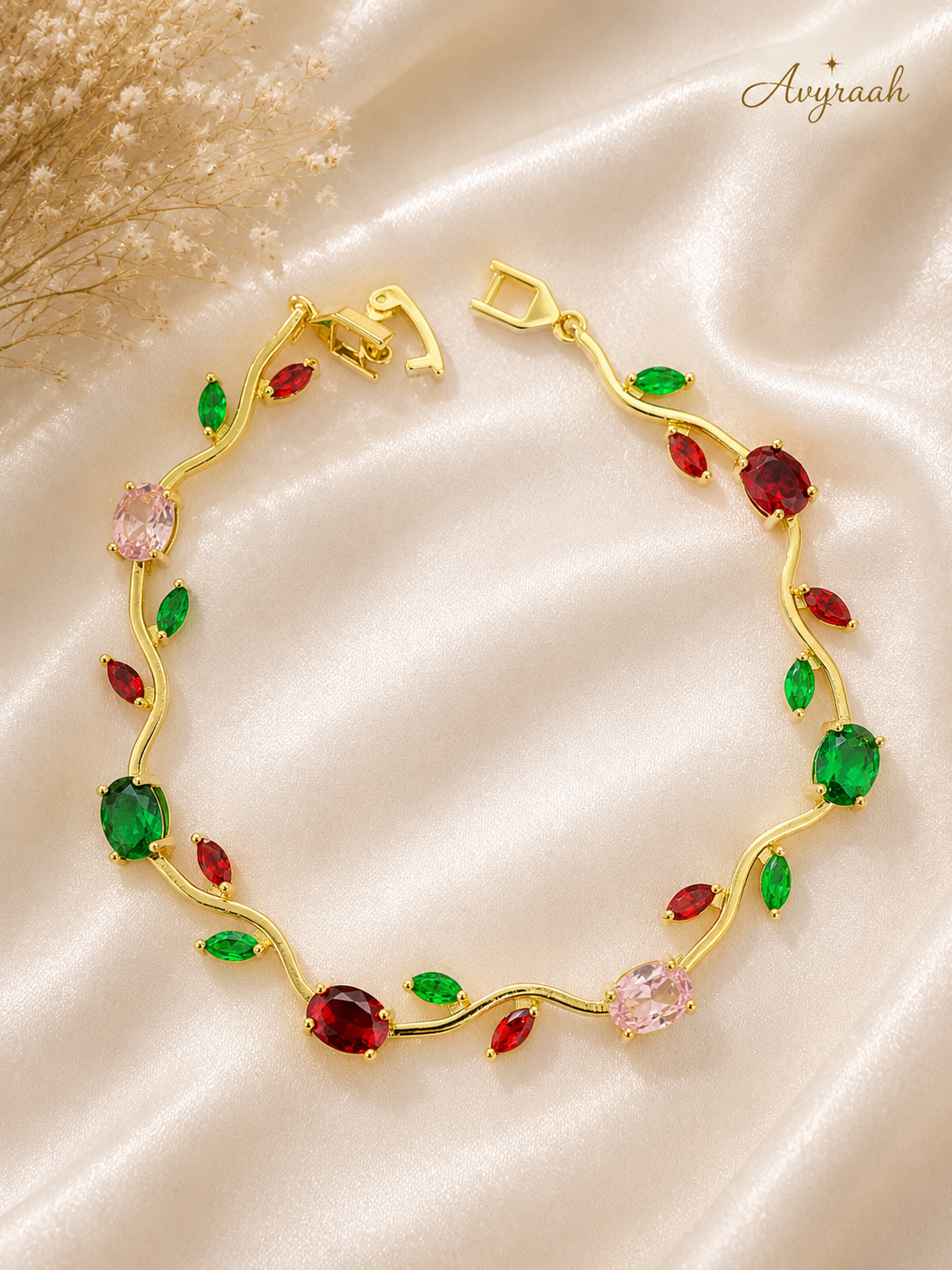 Crimson Tulip Bracelet