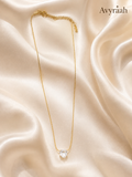Crystal Heart Solitaire Pendent Necklace