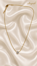 Crystal Solitaire Pendent Necklace