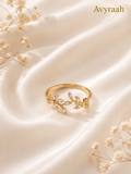 Crystal Vine Korean Ring