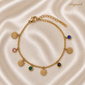 Daisy Gem Charm Bracelet