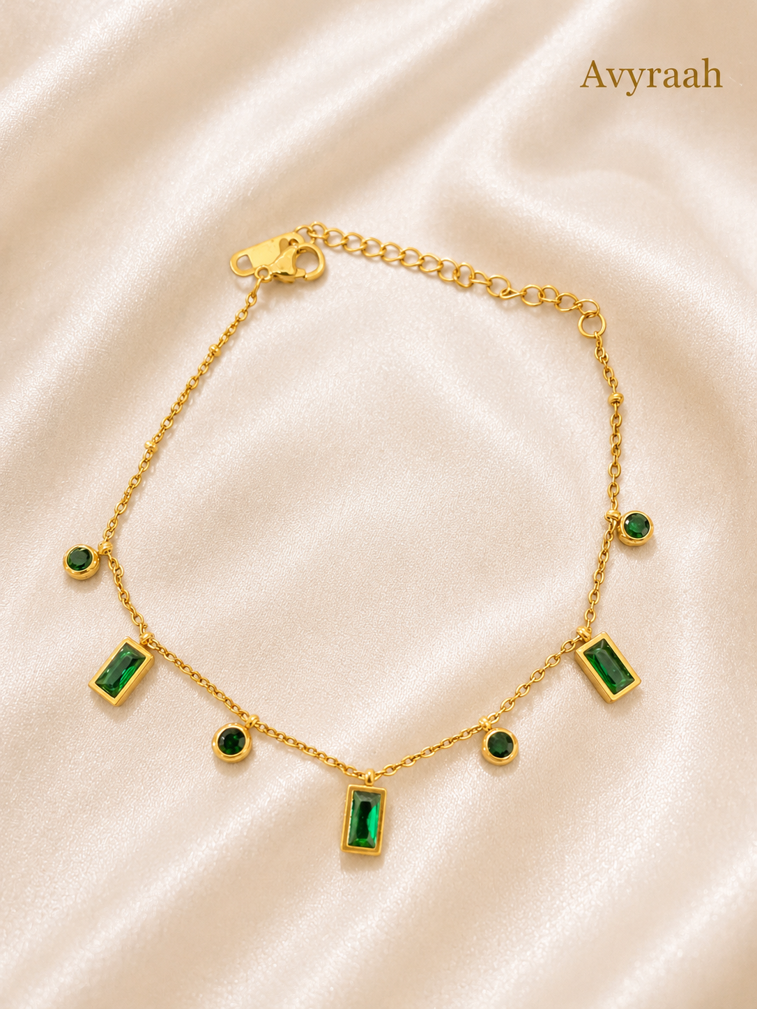 Emerald Charm Bracelet