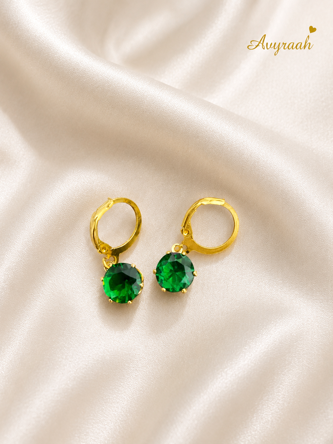 Emerald Glow Hoops