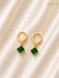 Emerald Prism Drop Earrings