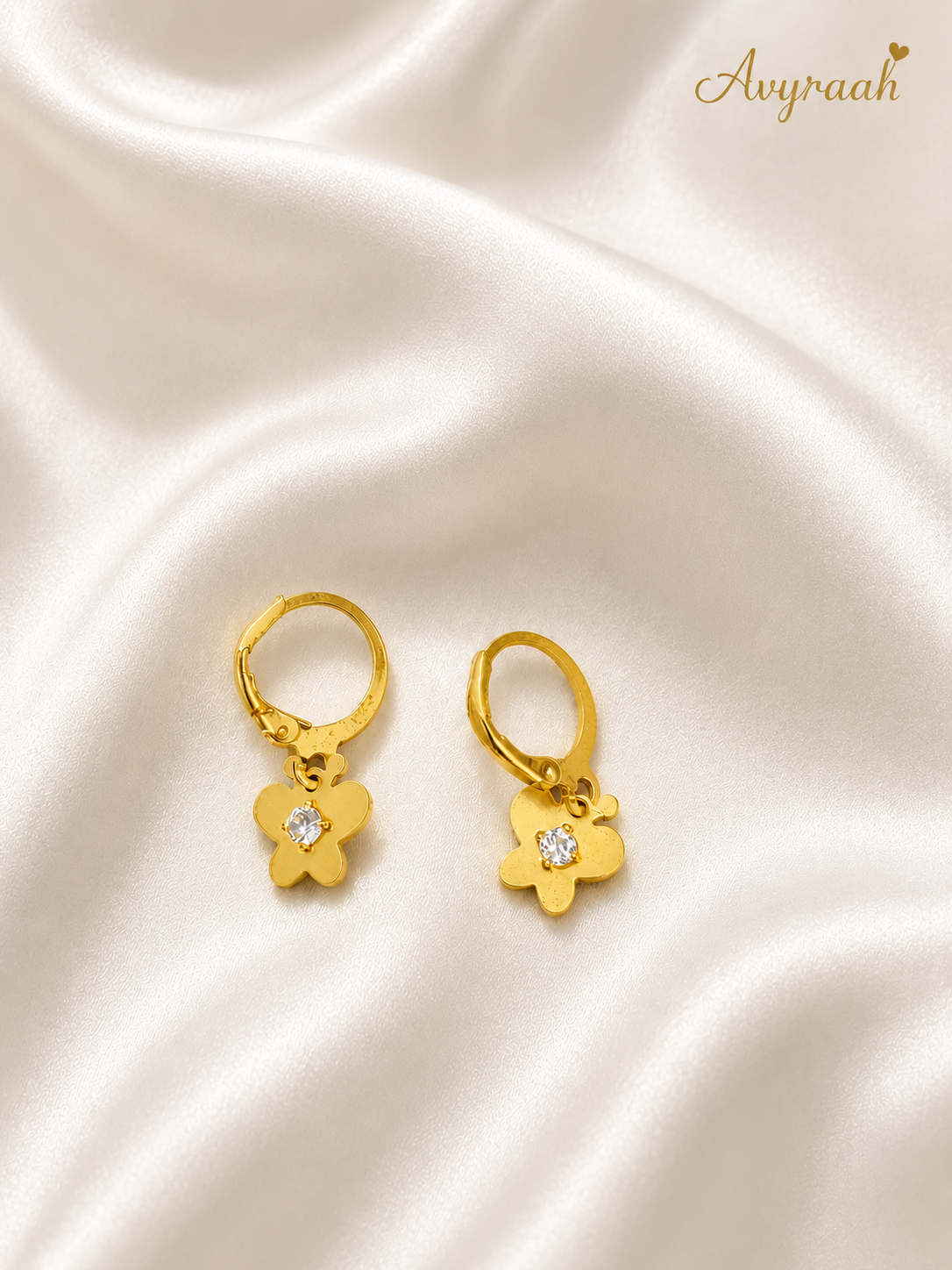 Golden Daisy Hoops