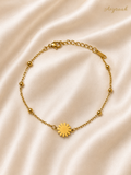 Golden Mid Daisy Charm Bracelet