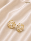 Ivory Rose Pearl Korean Earrings