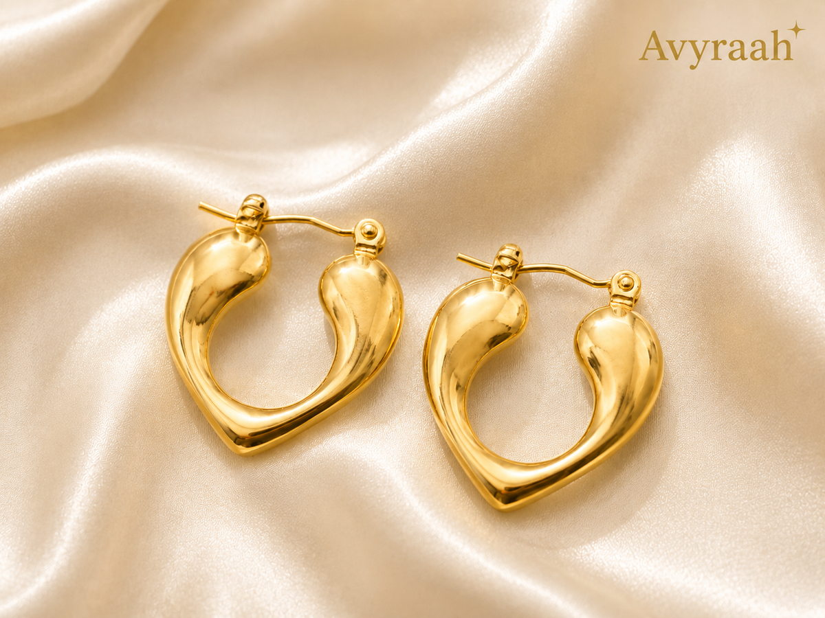 Luxe Heart Hoops