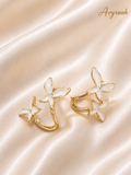 Pearlwing Bloom Korean Earrings