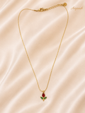 Red Dew Tulip Necklace