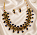 Regal Blue Palakka Necklace Set