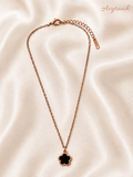 Rose Gold Midnight Bloom Necklace