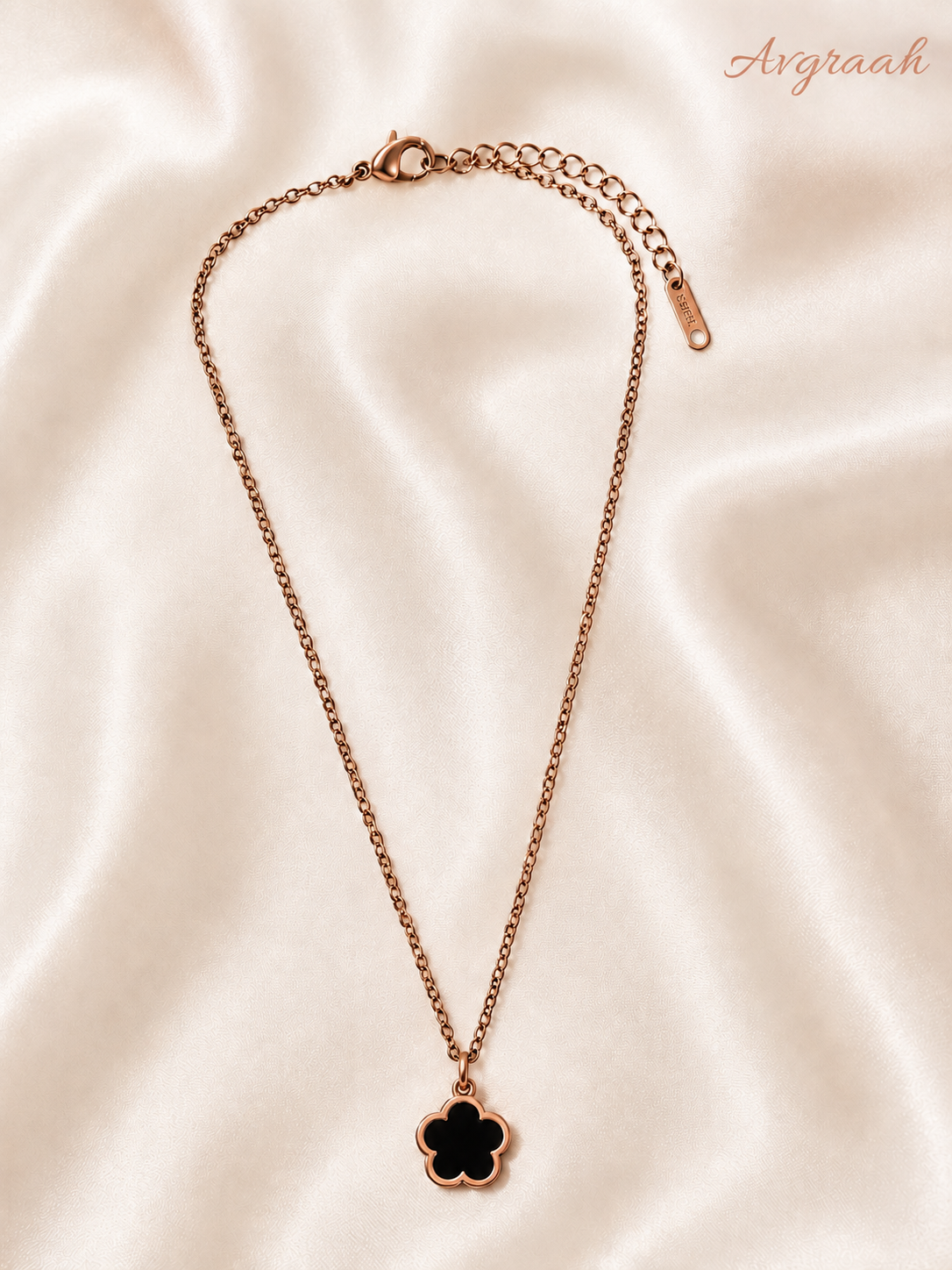 Rose Gold Midnight Bloom Necklace
