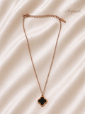Rosegold Midnight Clover Necklace