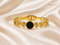 Noir Circle Hinged Bracelet