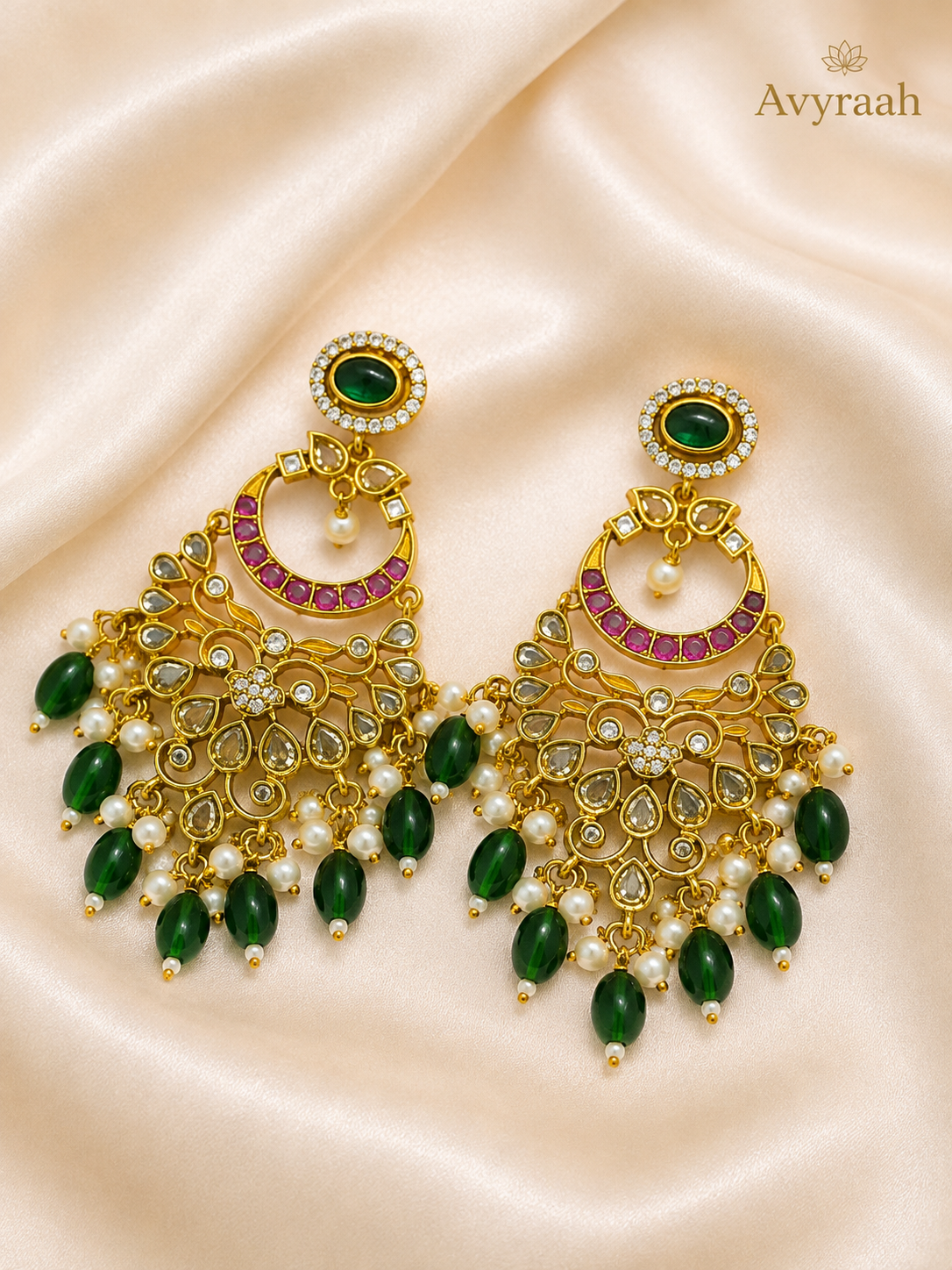 Ruby Emerald Noor Earrings