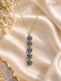 Sapphire Bloom Cascade Necklace