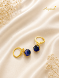 Sapphire Glow Hoops