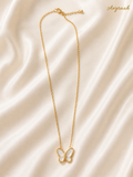 White Butterfly Pendent Chain